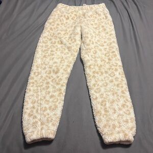 Fuzzy Cheetah girls pj bottoms